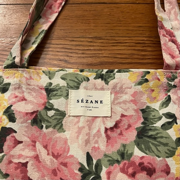 Sezane Floral Canvas Bag - Picture 2 of 6